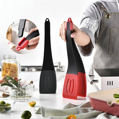 3 In 1 Frying Spatula Clip Silicone Food Clip Frying Steak Pancakes Shovel Slotted Turners