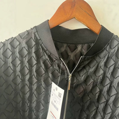 Women's Round Neck Zipper Cardigan Long Sleeve Jacket